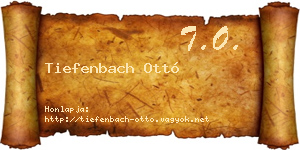 Tiefenbach Ottó névjegykártya